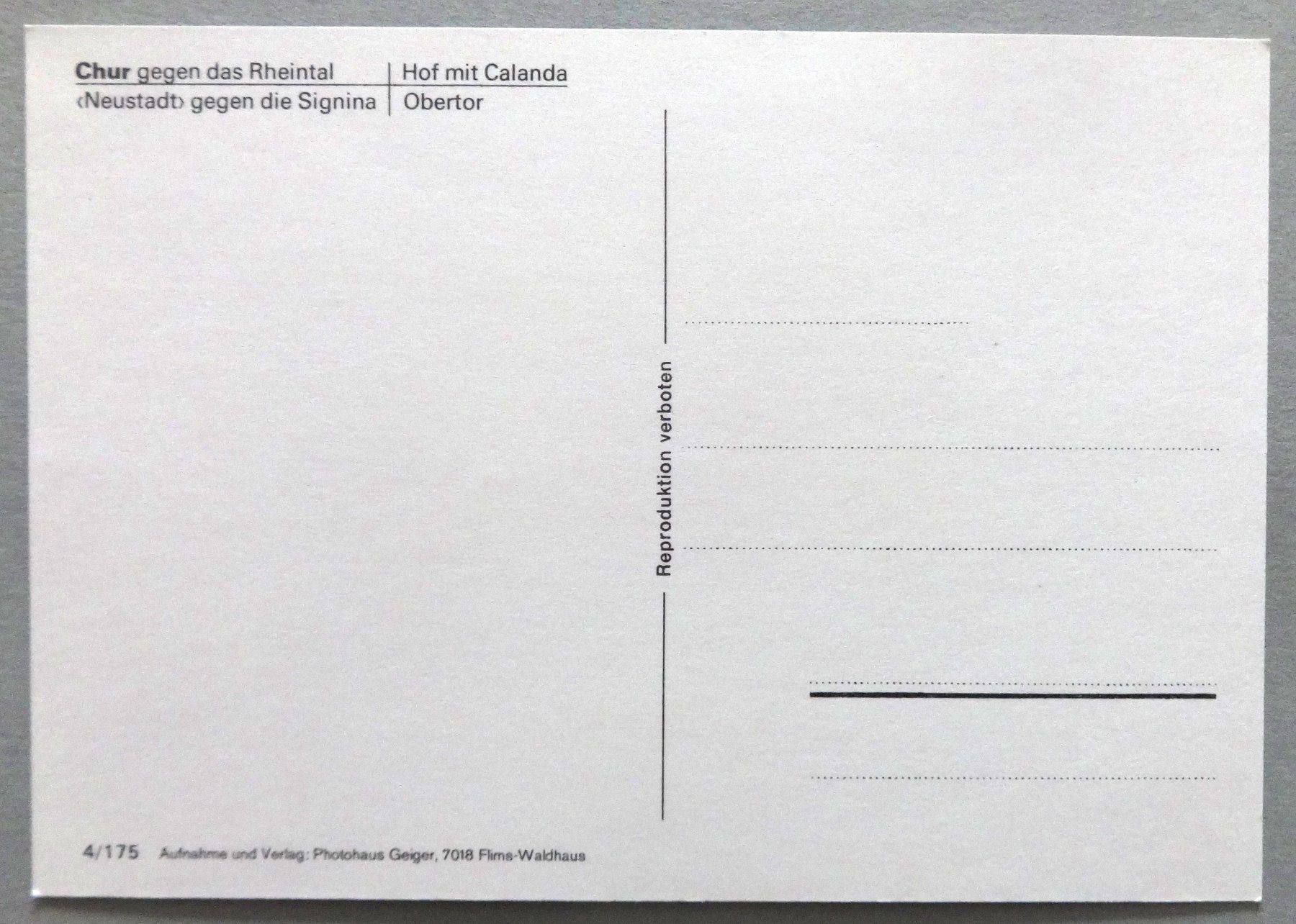 Cartes postales: Chur – D'occasion à Fétigny par Billy2miny 1