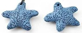 Perle Seestern Lava blau   40-42mm