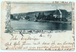 Gruss aus KÜSNACHT b. Zürich - Hotel z. Sonne - Dampfschiff