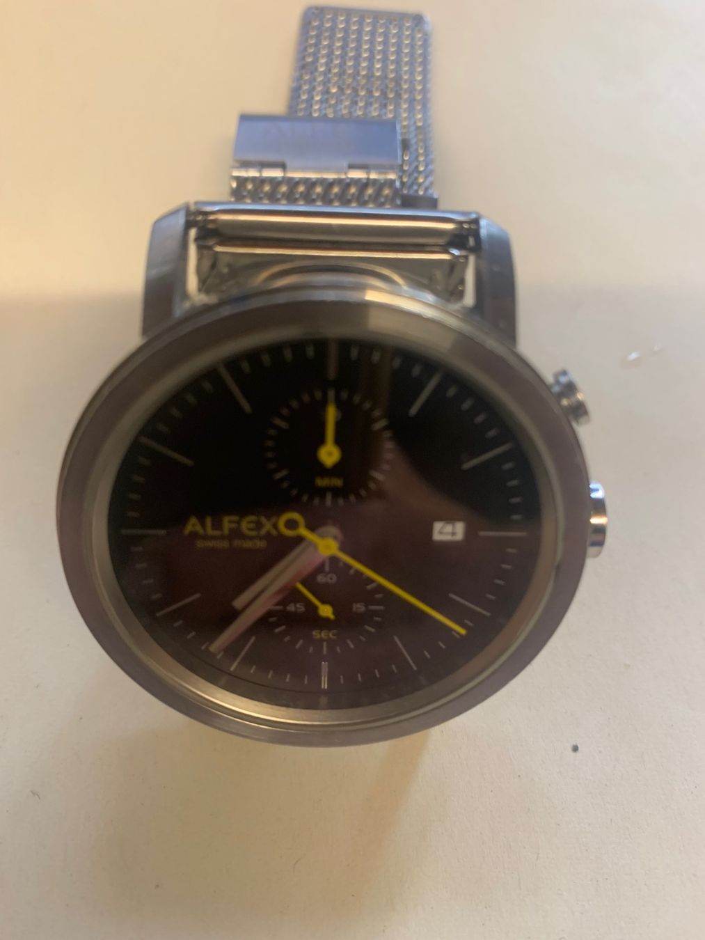 Alfex Orologi: Neuwertiger Cover Chronograph Swiss Made – Nuovo (secondo la descrizione) da Ermensee venduto da Alainmischler 2