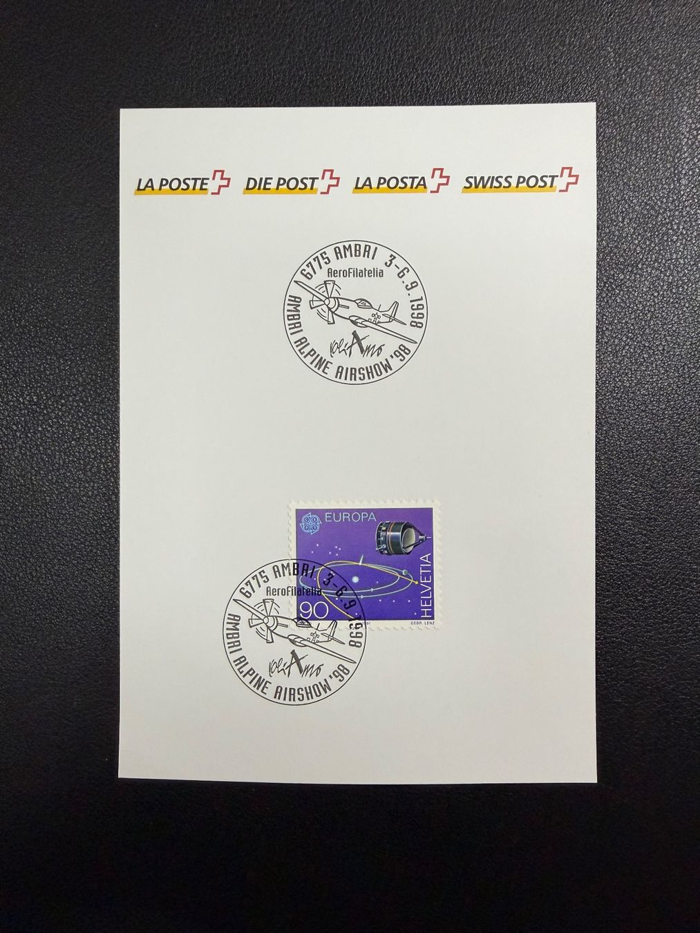 Timbri: Ambri Alpine Airshow 1998 – Usato da oberrüti venduto da jeanmei