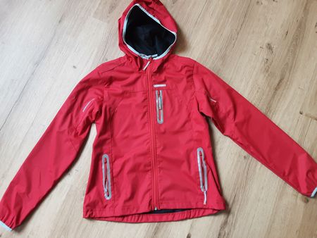 Leichte Softshelljacke, Rot, Grösse 42
