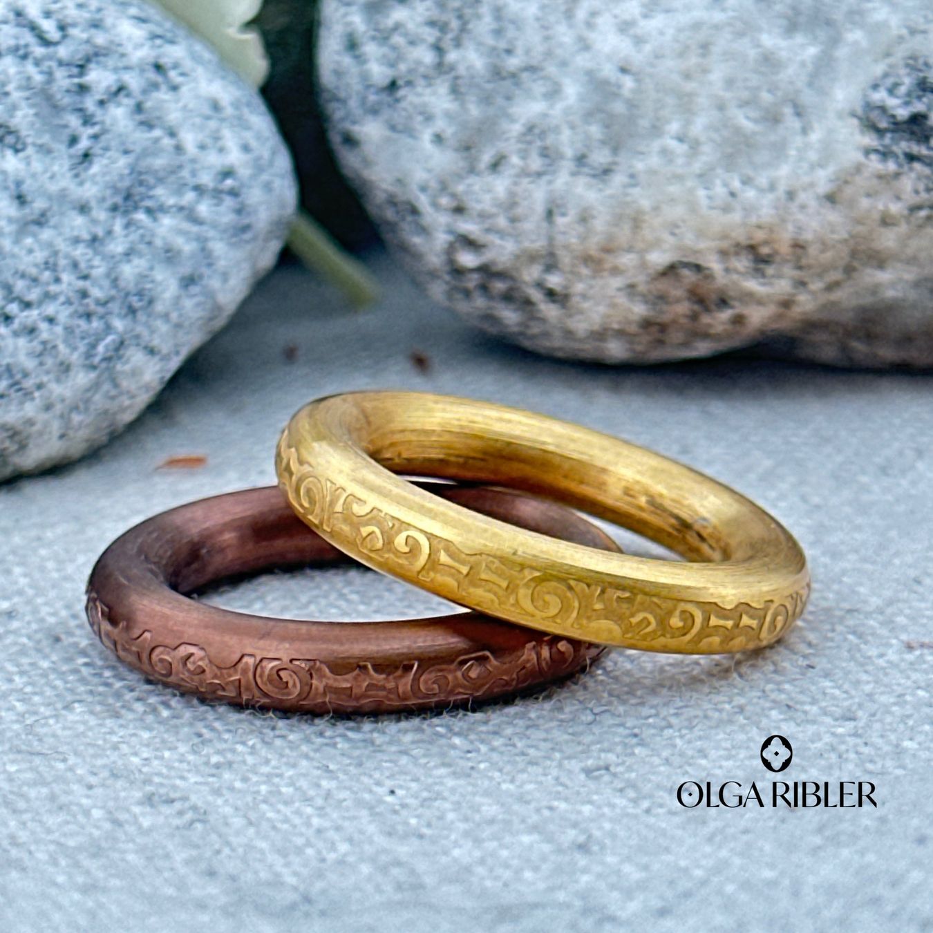 Olga Ribler Anelli: 2er Set Ringe, Edelstahl – Nuovo (secondo la descrizione) da Luzern venduto da MonikaS03 3