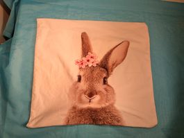 Kissenbezug, Hase von vorne und hinten, 45 x 45cm