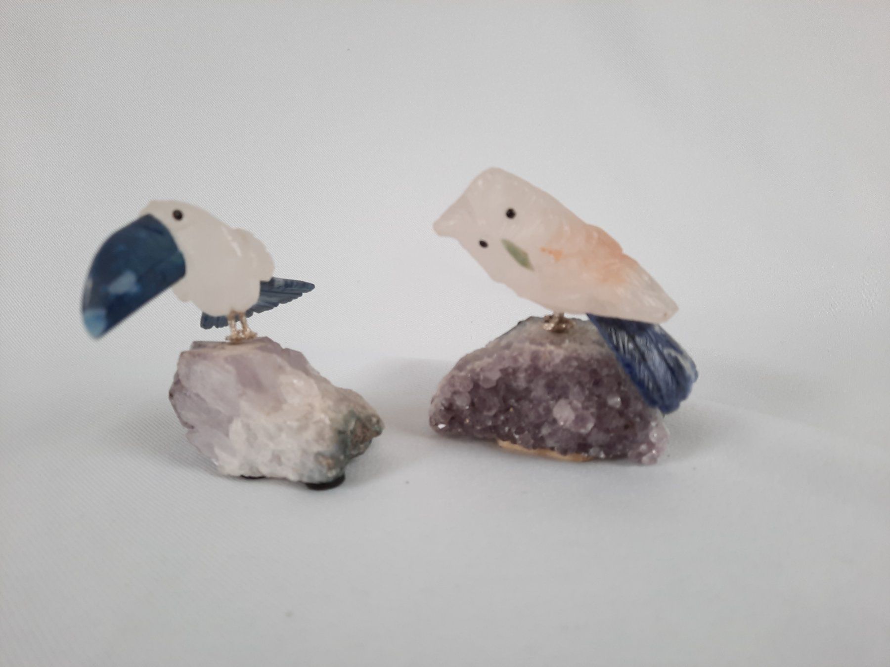 Mineralien & Heilsteine: Tukan & Eule aus Edelstein auf Amethyst – Gebraucht aus Beinwil am See von Restwert_Beinwil 8