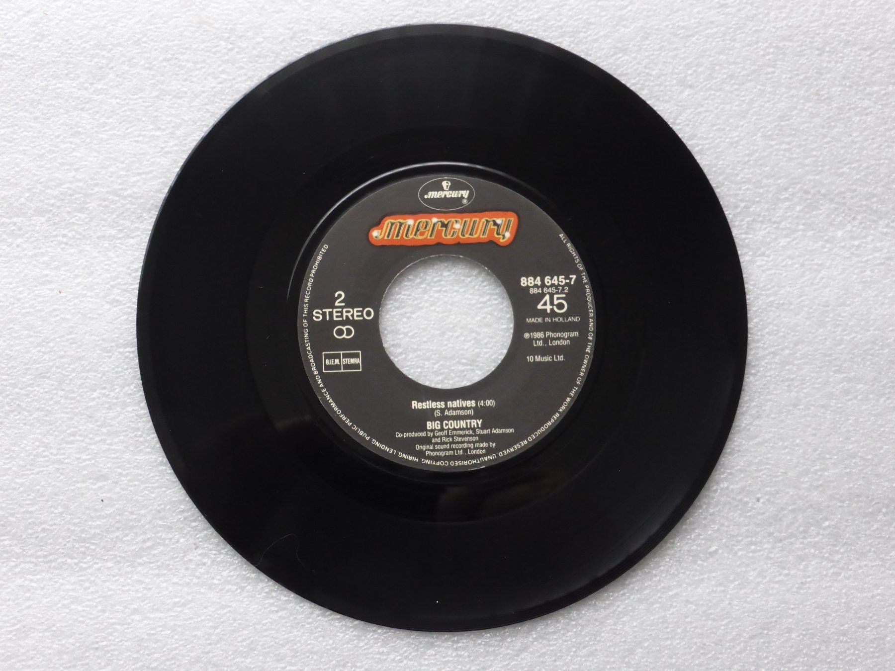 Dischi in vinile: Vinyl Single  BIG COUNTRY – Usato da Küssnacht am Rigi venduto da Mondkinder 2