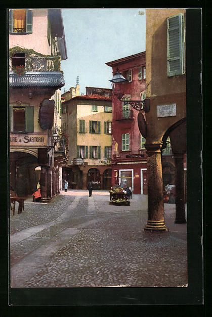 Cartoline postali: AK Lugano, Piazza Commercio – Usato da Berlin venduto da bartko-reher