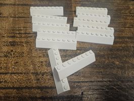 lego 4445 lot de 12 pièces White Slope 45 2 x 8