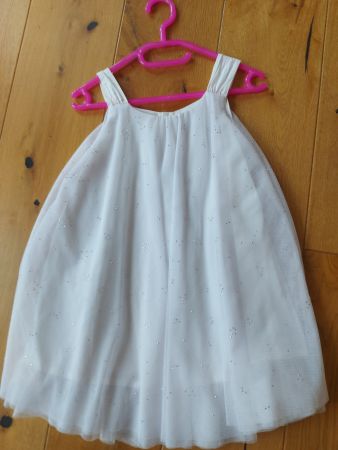 Weisses Kleid oder festliche Tunika Gr 116