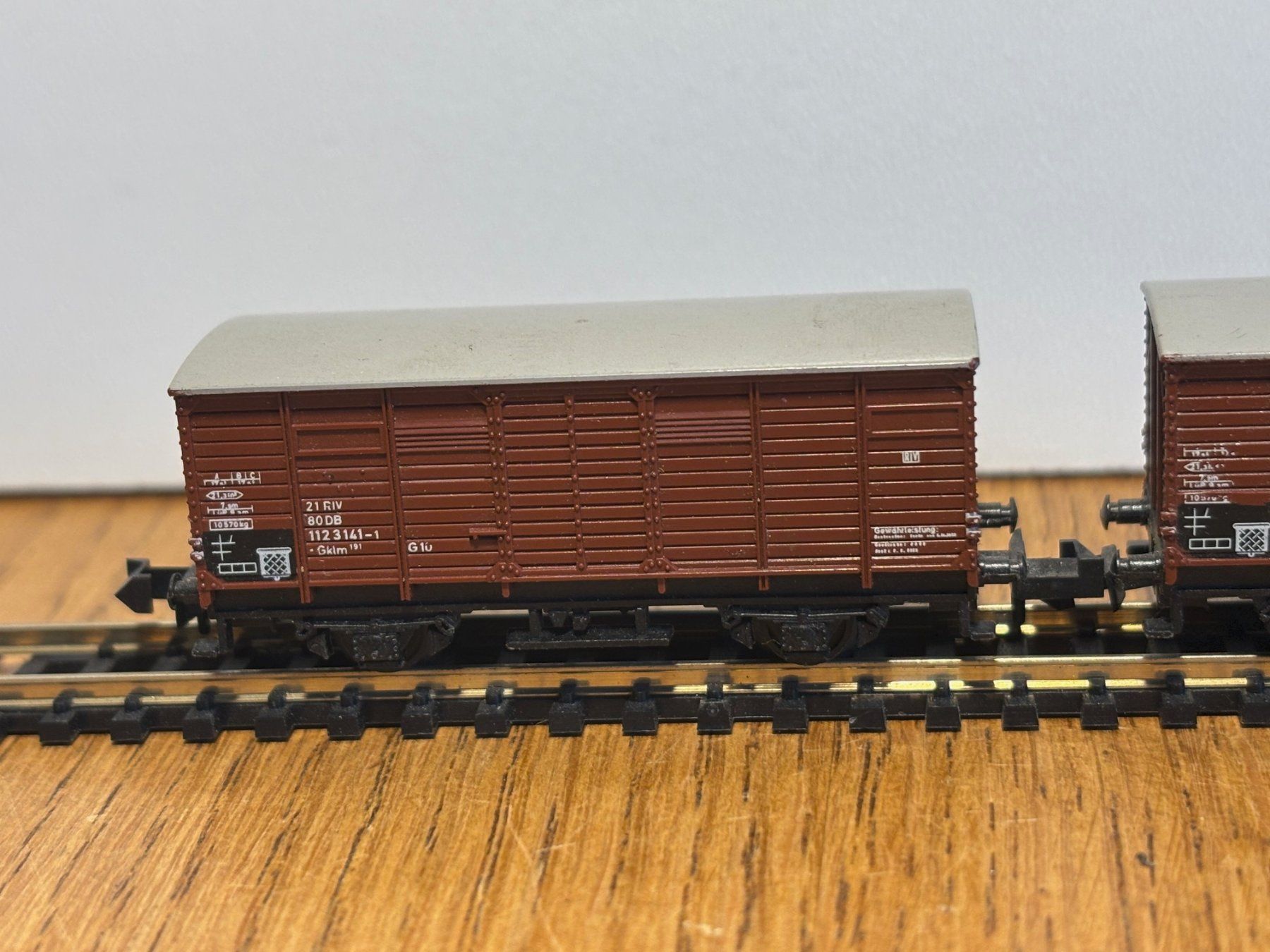 Modellini di ferrovie: S0219: 2 Güterwagen (Spur N) – Usato da Birsfelden venduto da Birs_25 1