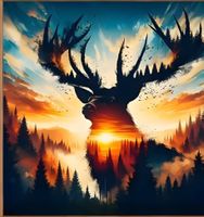 Diamond Painting: Hirsch im Wald 40x40cm
