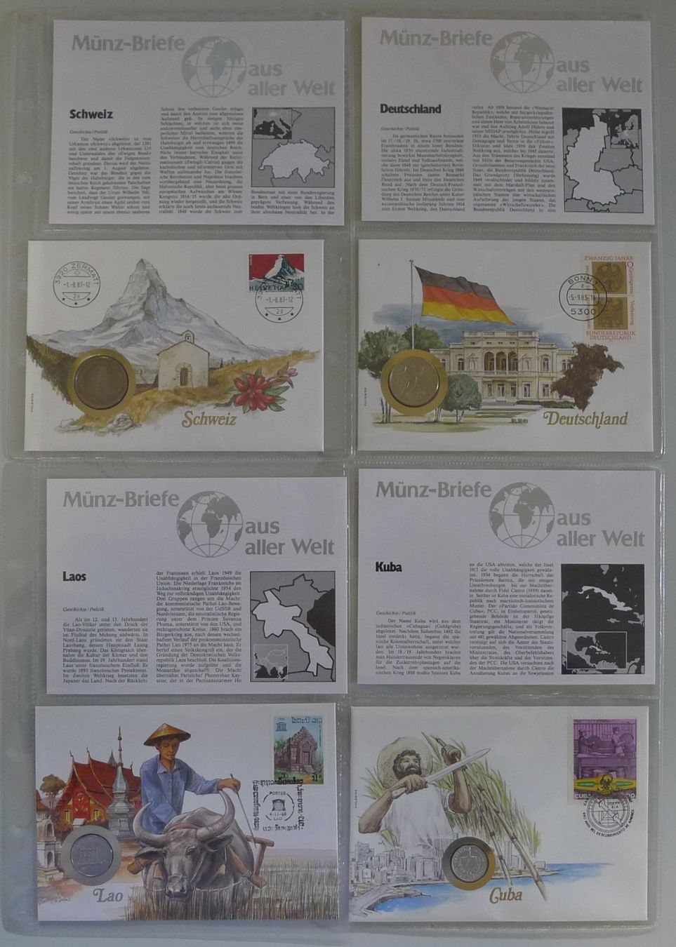 Tutti le monete: 1983-1995, Numisbriefe: Ordner mit 24 Briefen & Blättern – Usato da Sursee venduto da Luzernerraute 1