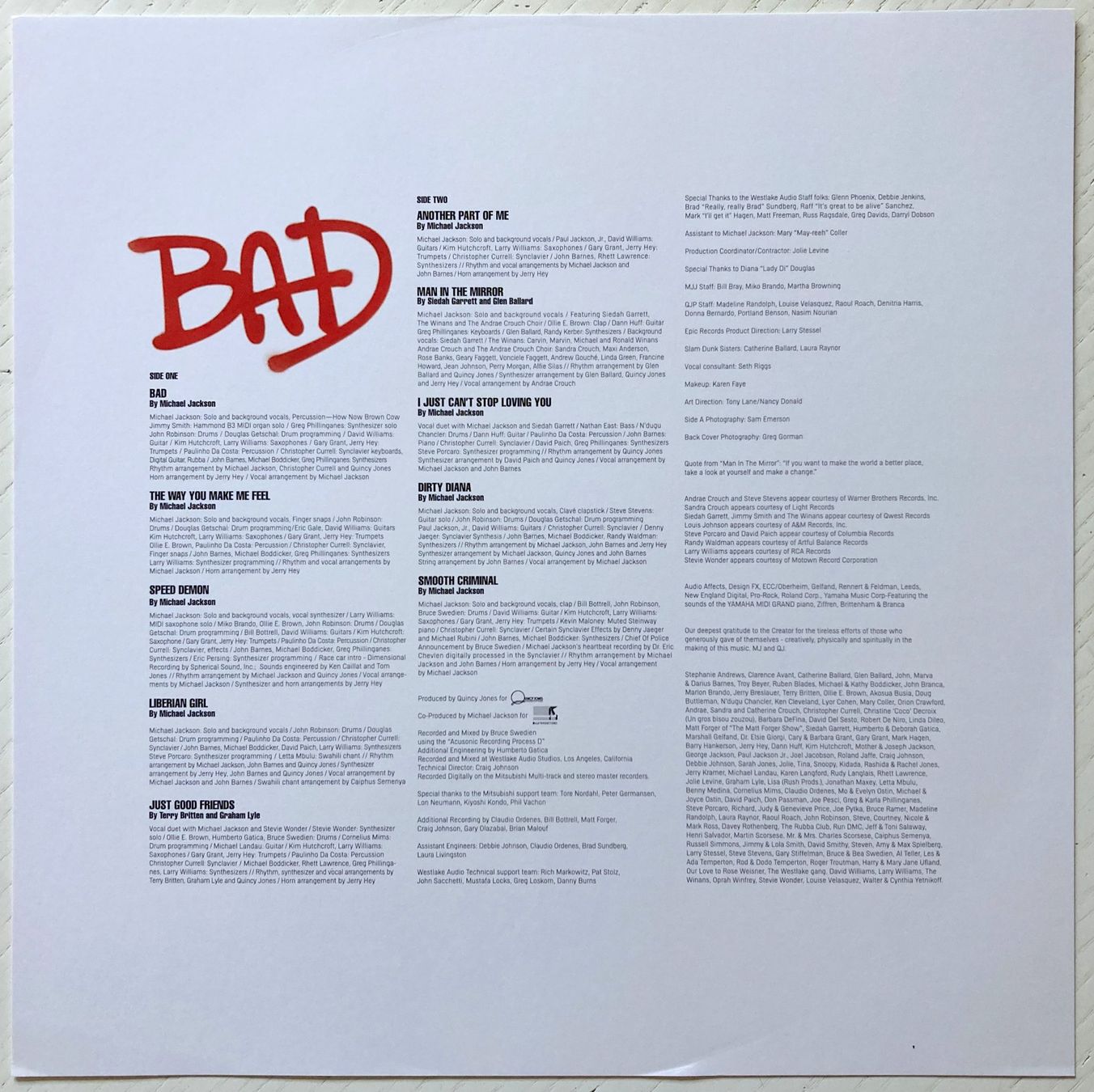 Vinyles: MICHAEL JACKSON - BAD – D'occasion à Bottens par hotter-than-hell 2