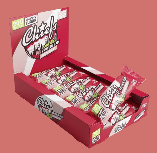 Cibi & Specialità: Chiefs Protein Bar Strawberry - 12er Box – Nuovo e nell'imballaggio originale da Winterthur venduto da Schwestere