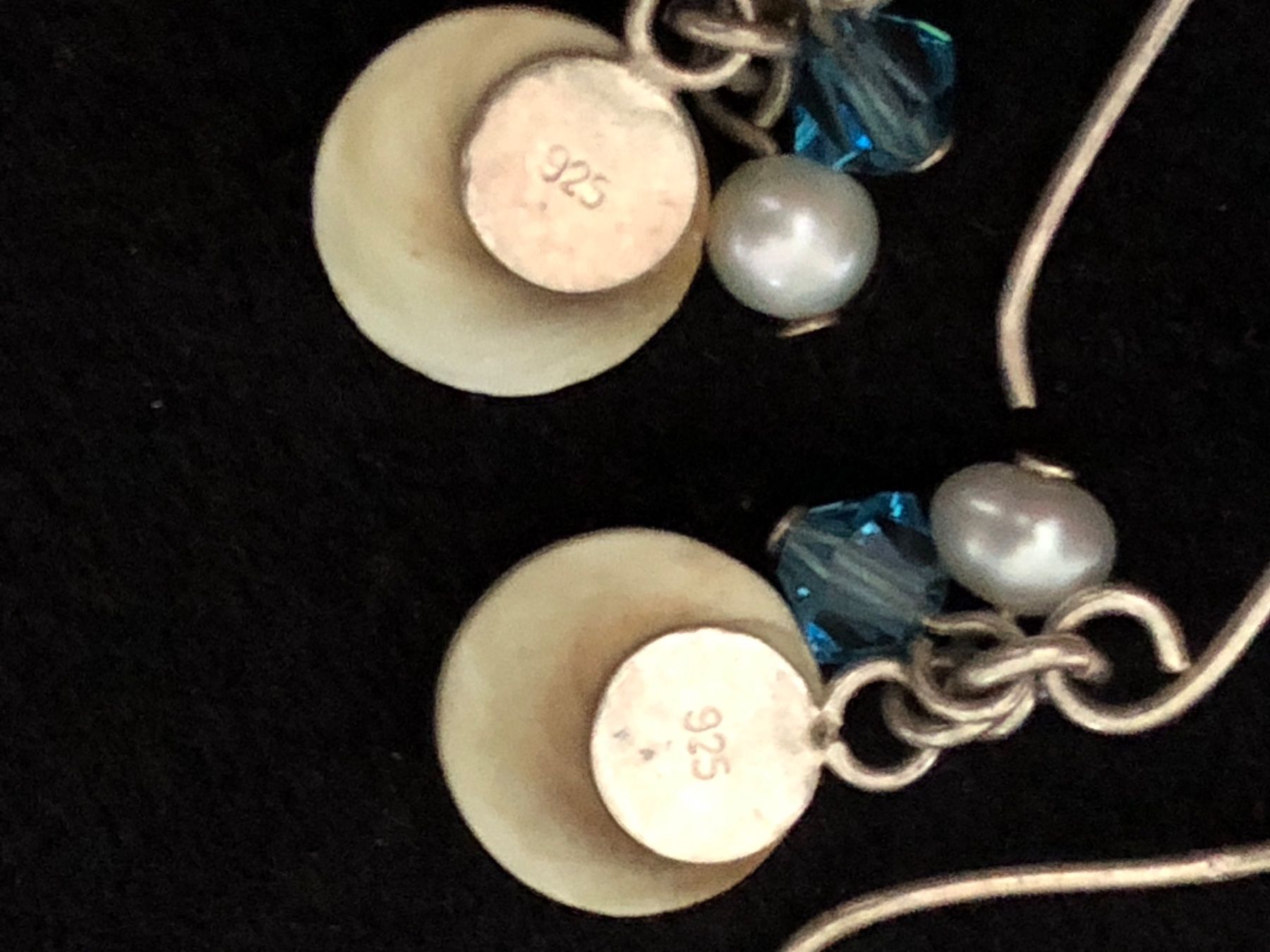 Orecchini pendenti & Orecchini a lobo: Ohrringe Sterling Silber 925 mit Perle Perlmutt – Usato da Läufelfingen venduto da Original100 2