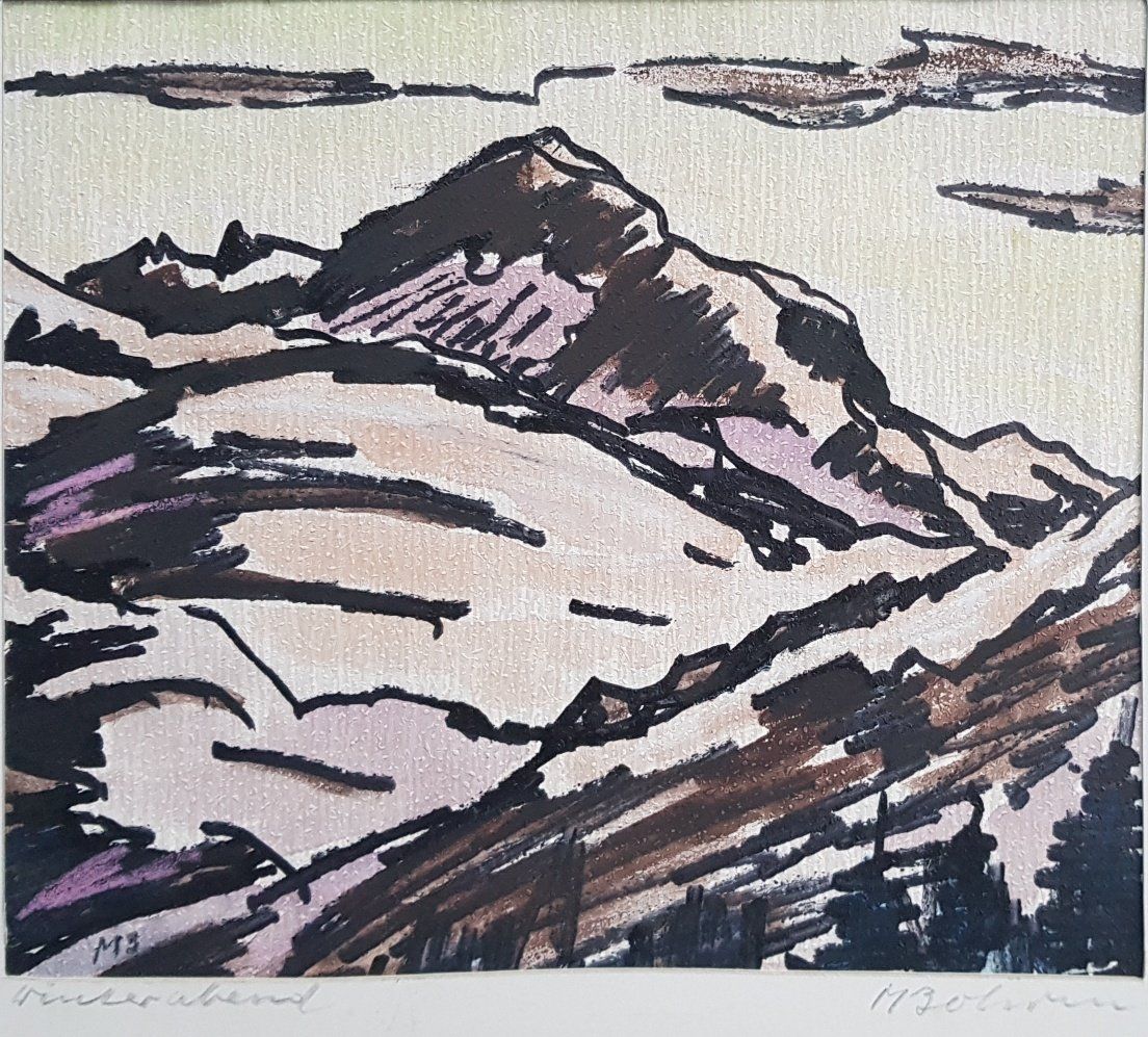 Gemälde: " Winterabend" - Max Bohren  -   Schweizer Kunst – Gebraucht aus Horw von Kunstreich7 3