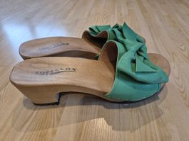 Sabots Softclox femme vert taille 37 bon état