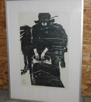 Holzschnitt Werner Hofmann limitierte grosse Lithografie