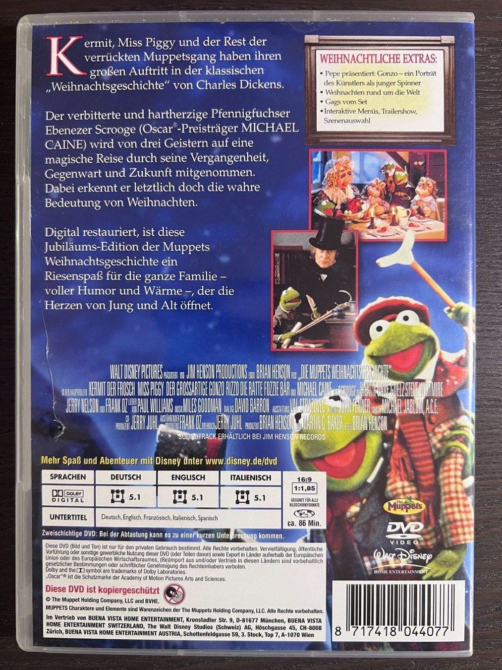 Tutti i DVDs: Die Muppets - Weihnachtsgeschichte – Usato da Zürich venduto da FilmFreunde 1