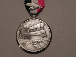 Medaille Pionier Flugzeug Doppeldecker von Jahr 1911 Flug