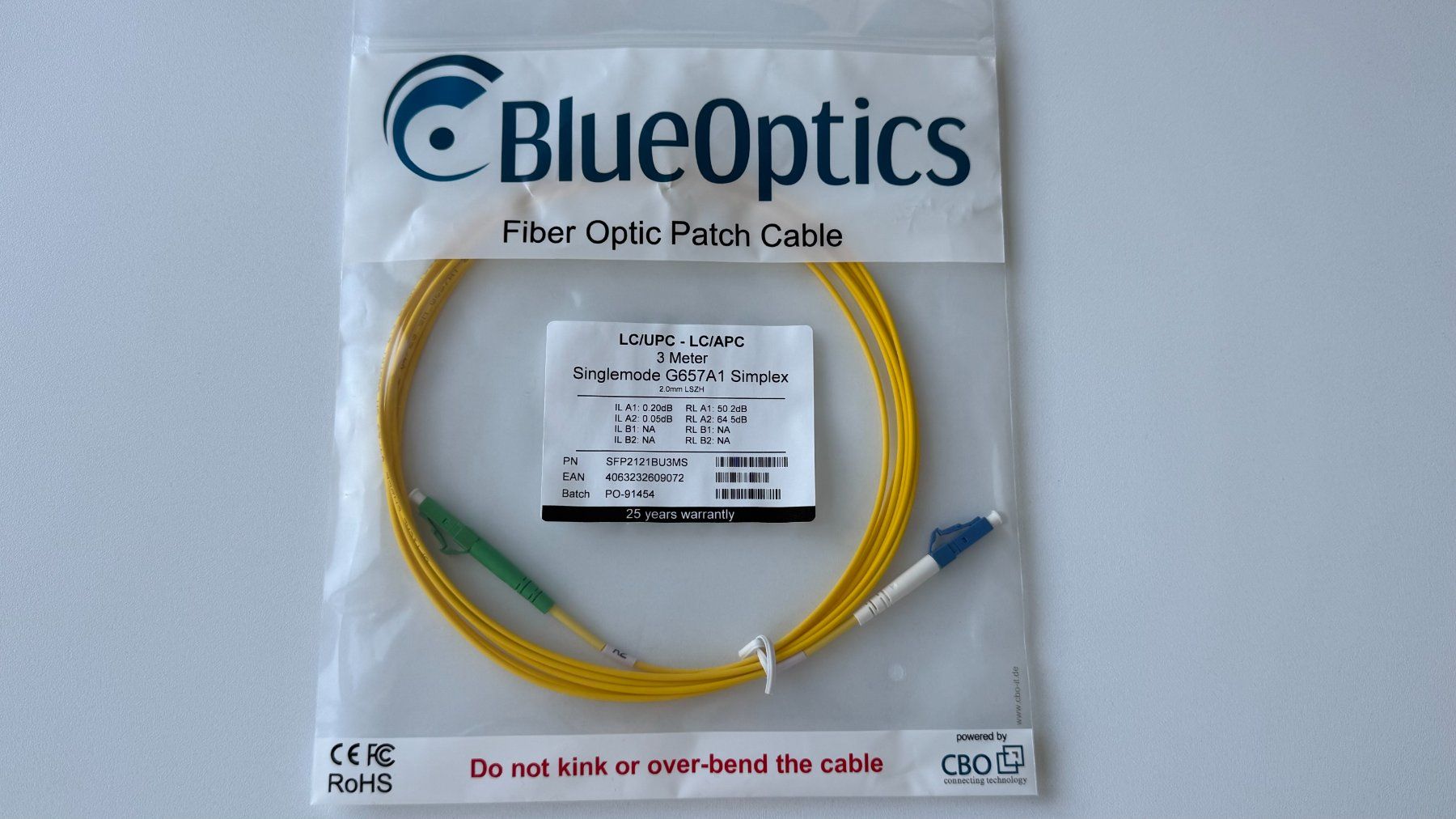 Câbles: BlueOptics LWL Patchkabel LC/UPC - LC/APC 3m – Neuf avec emballage d'origine à Lufingen par netplus07 1