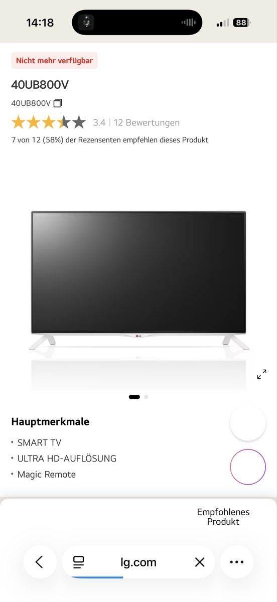Televisori: LG TV 40UB800V – Usato da Wil SG venduto da lil_rxm7 2