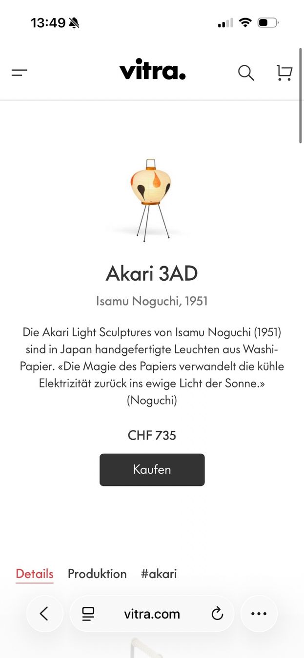 Vitra Lampen: Vitra Noguchi Akari 3AD – Neu (gemäss Beschreibung) aus Solothurn von kantimo15 1