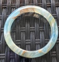 Blauer Onyx Armreif 66 mm – Natürlicher Edelstein Armreif ✨