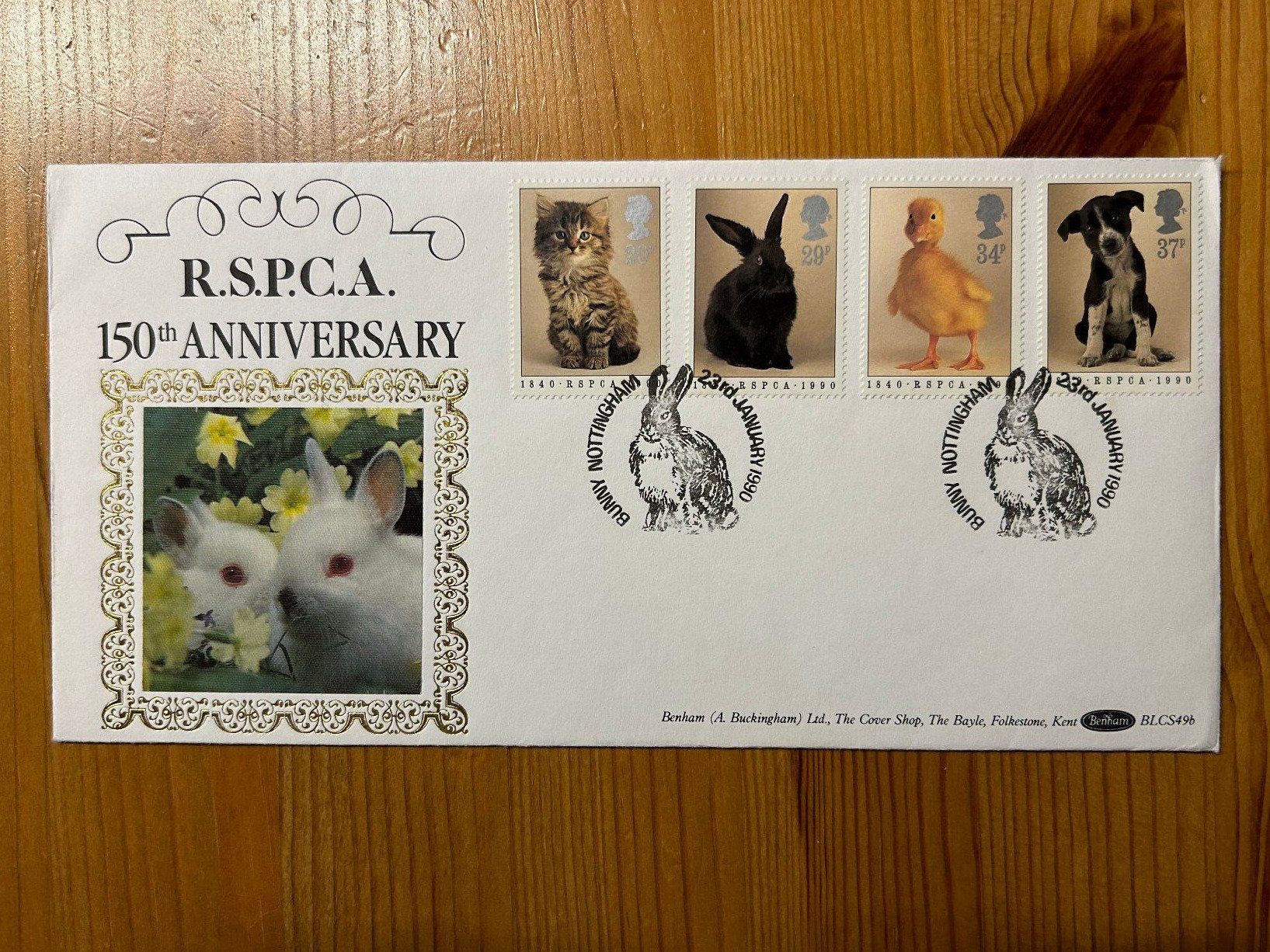 Tous les timbres: R.S.P.C.A. 150th anniversary Couvert 1990 – D'occasion à Zollikon par Xblanka