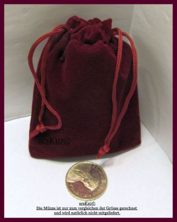 NEU 9x12 cm Bordeau Rote Schmuckbeutel aus Samt