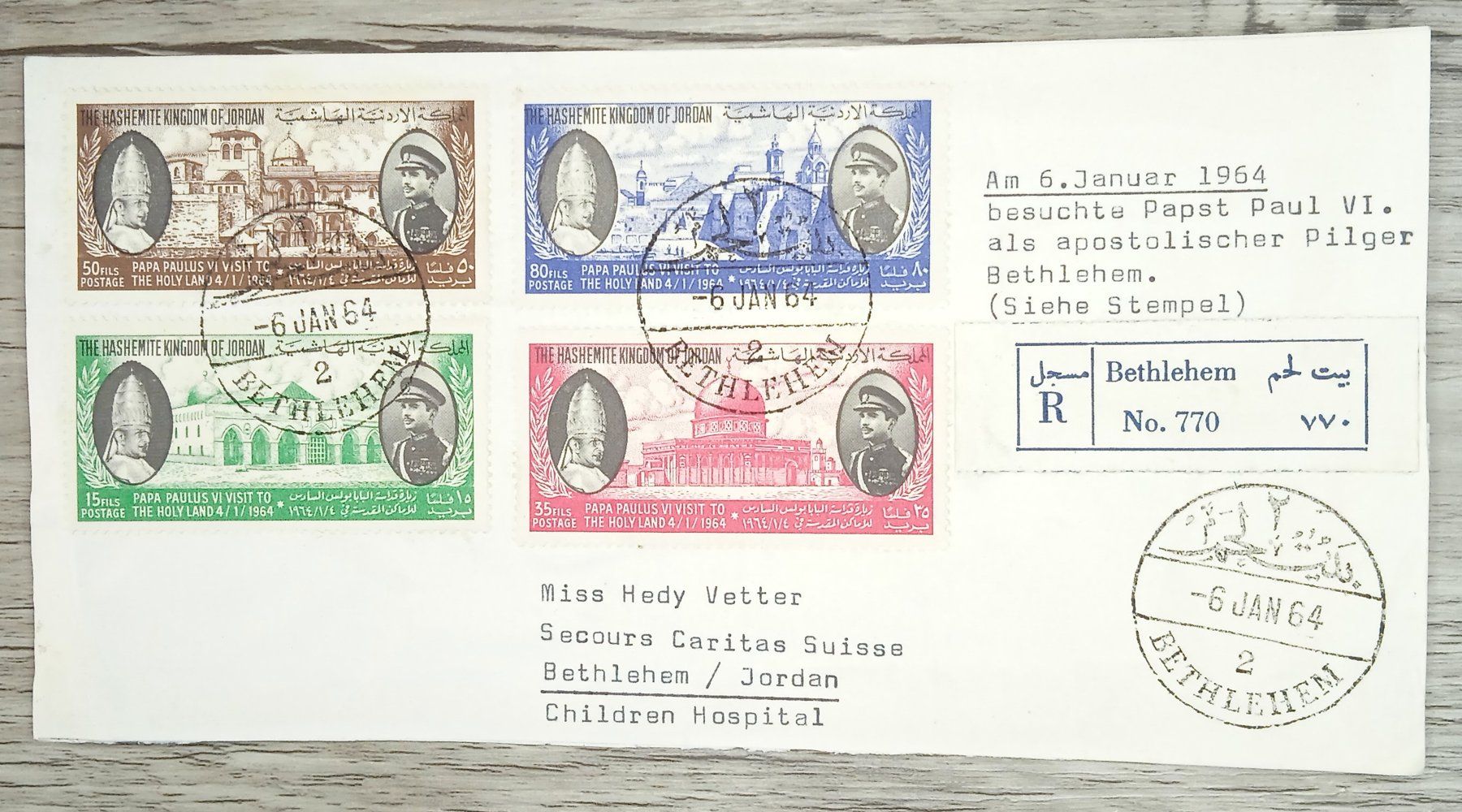 Tutti i francobolli: TR20 Enveloppe + Timbre Jordan 1964 – Usato da Cousset venduto da Patrick_Collections