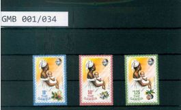 GAMBIA 3 BRIEFMARKEN WEIHNACHTEN