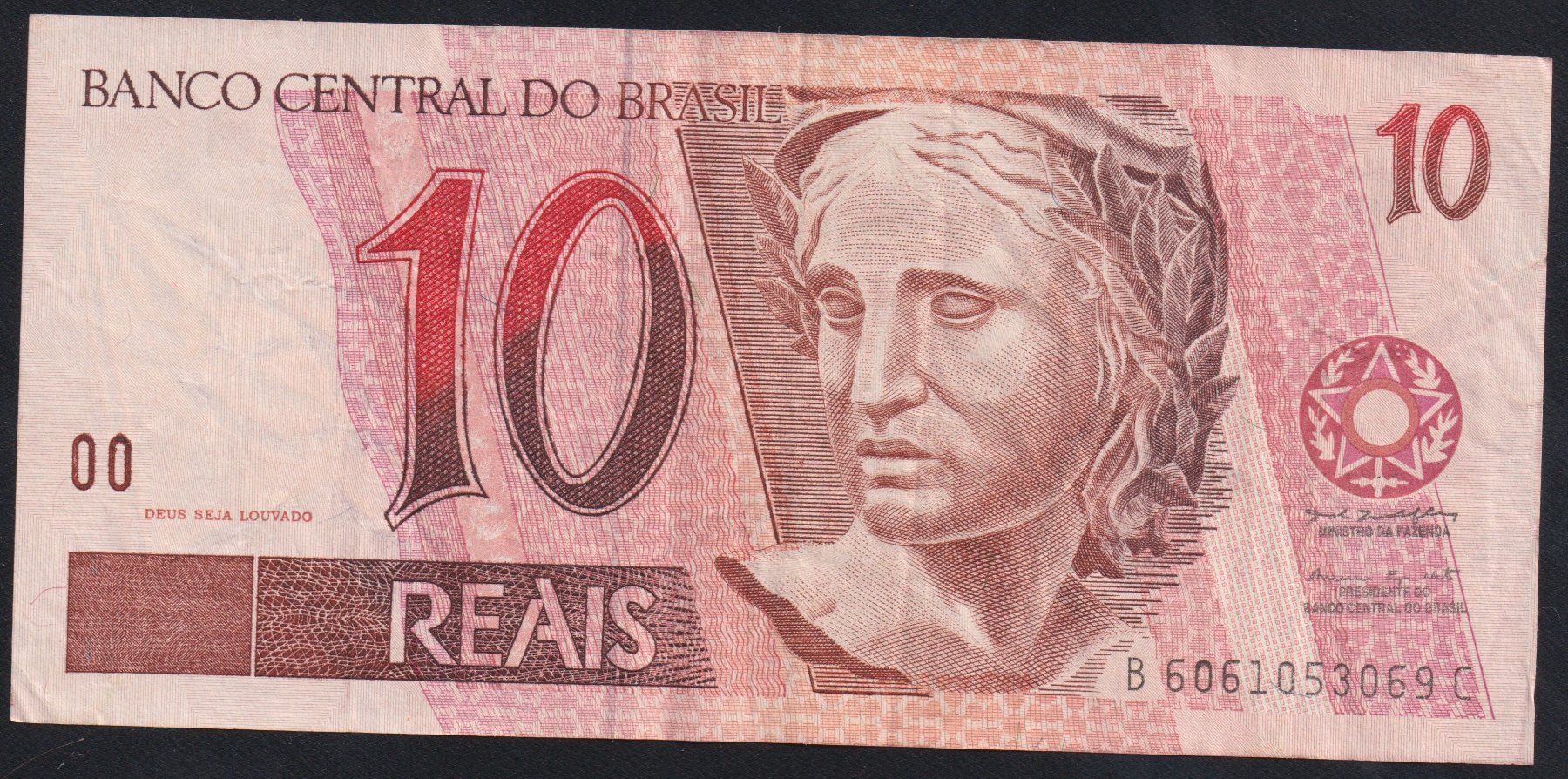 Banknoten: Brasilien 10 Reais 1999 – Gebraucht aus Brugg AG von banknoten_muesli 1
