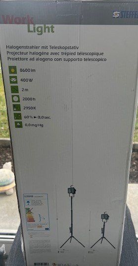 Micasa Lampade: Work Light Halogenstrahler mit Teleskopstativ (Neu) – Nuovo e nell'imballaggio originale da Neuenhof venduto da Sandy2006 1