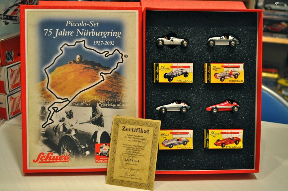Schuco Piccolo-Set 75 Jahre Nürburgring 2002 Schuco Piccolo-Set 75 Jahre Nürburgring 外箱付き 復刻版