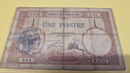 Historische Banknote: 1 Piastre Indochina, Rarität 1927