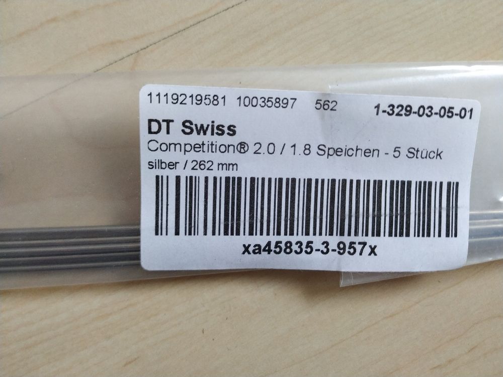 158no NOS DT Swiss DT Super Comp Triple Butted Spokes