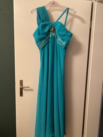 Sehr schönes, leichtes Abendkleid Türkis Gr. 42