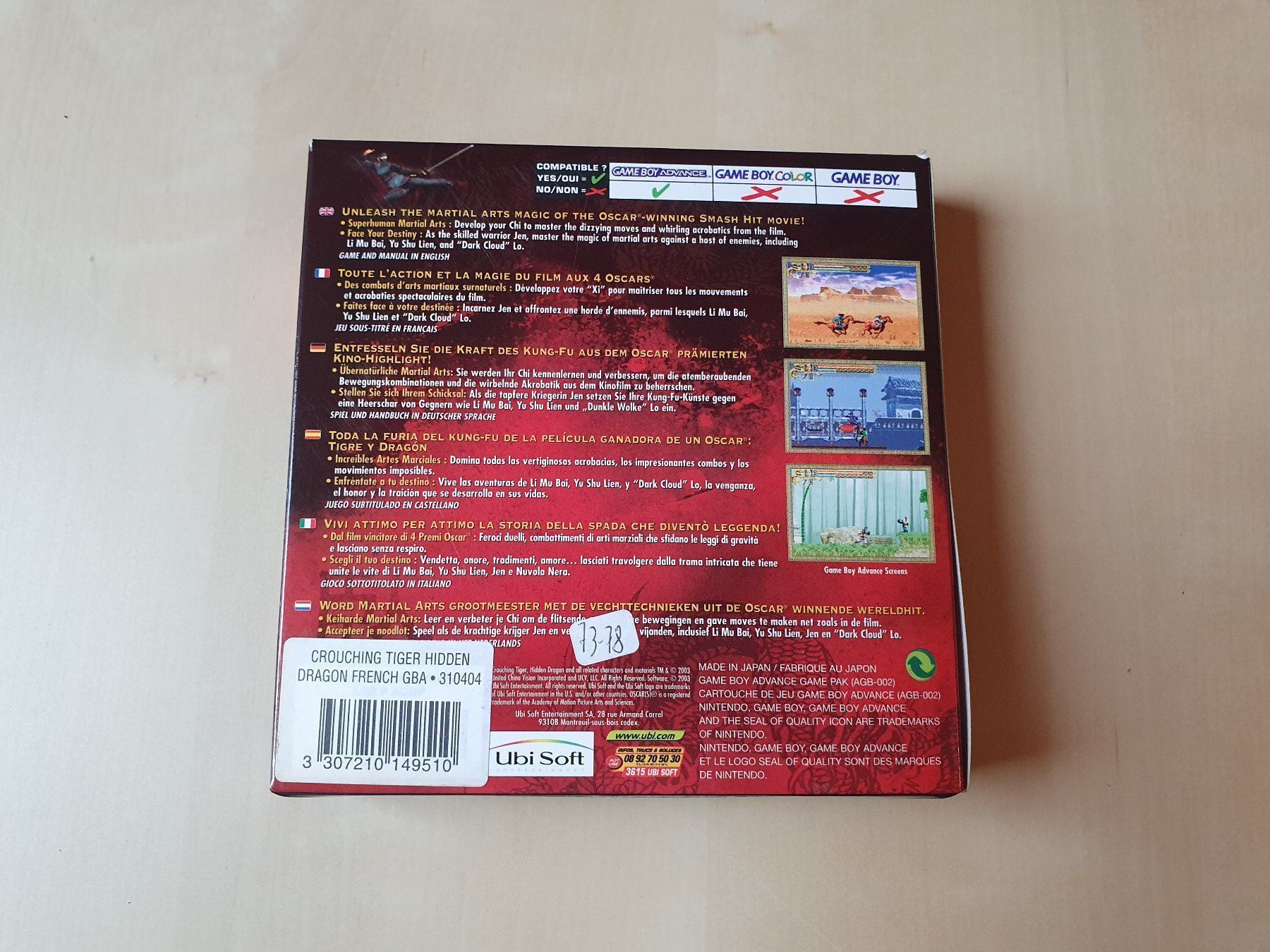 Nintendo Giochi: Crouching Tiger Hidden Dragon – Usato da Stansstad venduto da collectorsshop 1