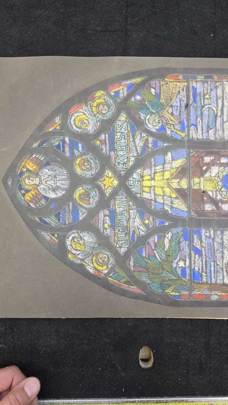 Foto & Immagini: Antike Kirchenfenster-Vorlage "Geburt Christi" – Usato da Dielsdorf venduto da hallo1 4