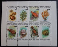 Chile Kat. 1504-1511 ** KB Meerestiere 1992