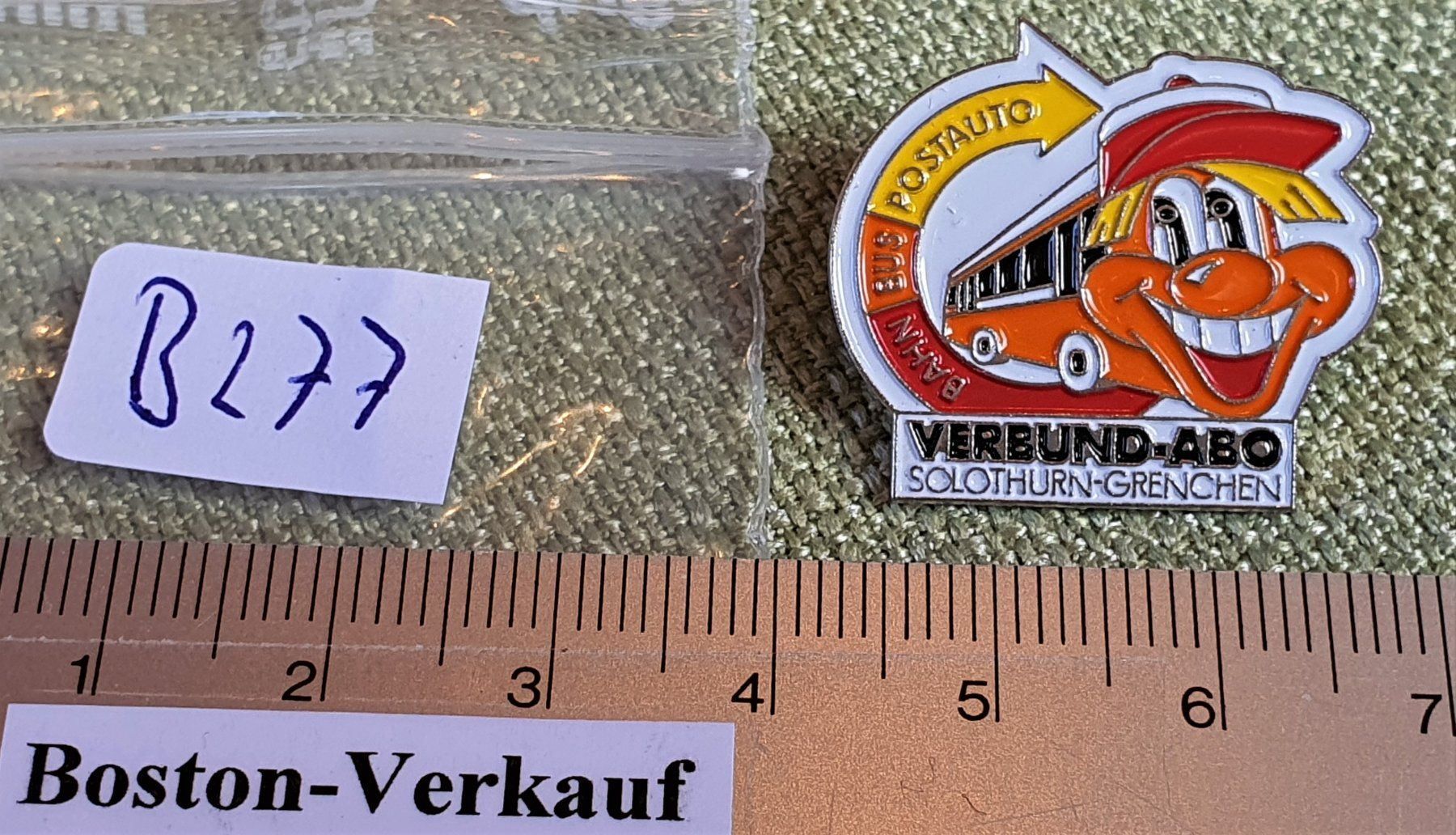 Pins: B277 - Pin Bahn Bus Postauto Solothurn - – Gebraucht aus Reinach BL von Boston-Verkauf 2