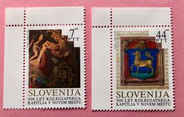 Briefmarken aus Slowenien 500 Jahre Stiftskapitel Novo Mesto