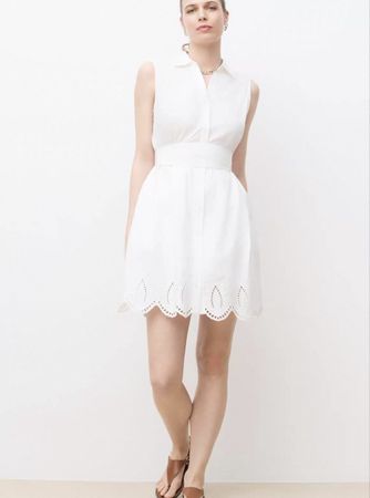 CAROLL kleid romia weiss damen 100% Baumwolle Gr.40