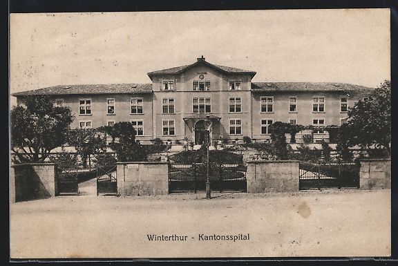 Cartoline postali: AK Winterthur, Kantonsspital mit Anlagen – Usato da Berlin venduto da bartko-reher