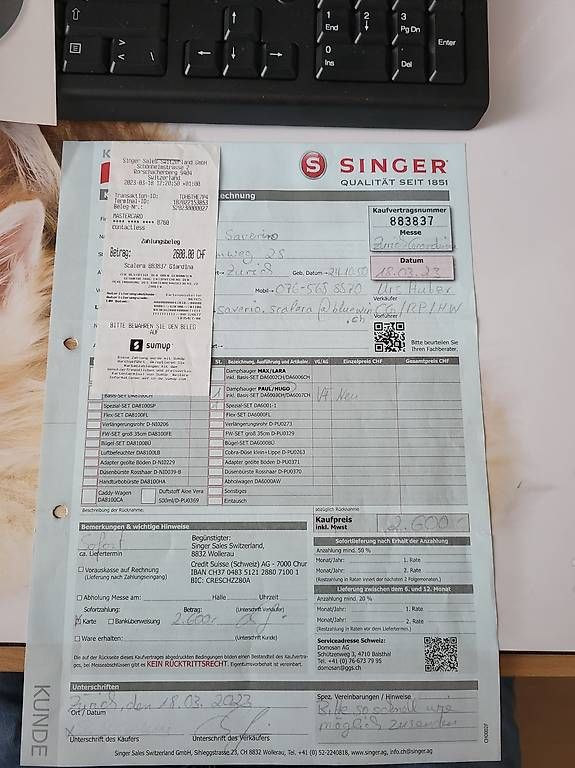 Singer Pulitori a vapore: Dampfsauger HUGO von Singer – Usato da Buchs ZH venduto da Scalera 1