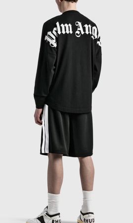 Palm Angels Long T-Shirt  Black