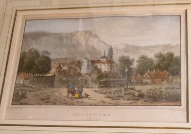 Incisioni: Ludwig Rohbock, Stich von Solothurn mit Widmung 1863 – Usato da Flums venduto da Flumsantik 1