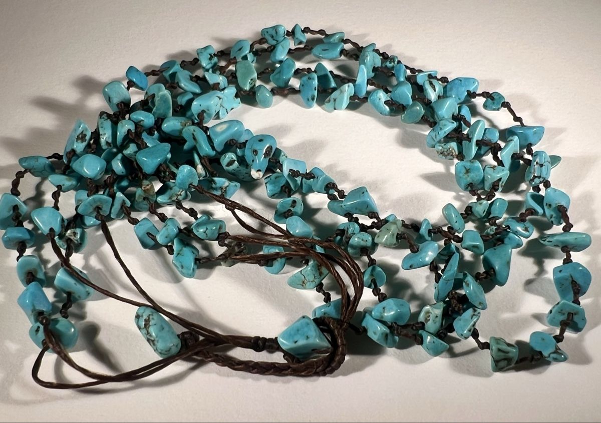Ketten: Collier vintage 70s 4 rangs chips turquoises – Gebraucht aus Genève von DELIRBEADS 7