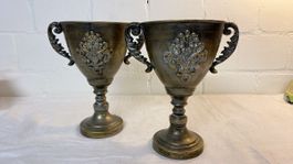 Antike Deko Pokale Vintage Shabby 2er Set